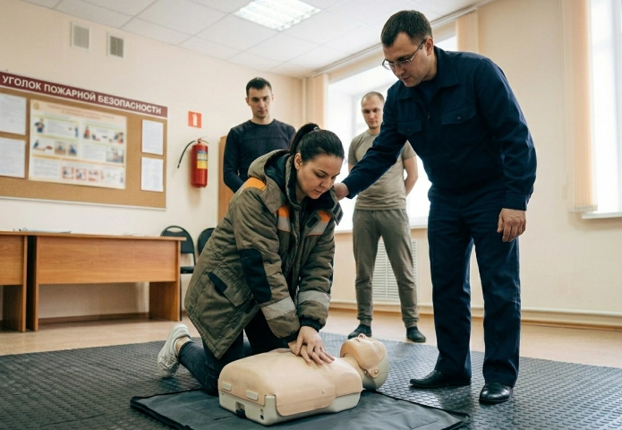 Обучение пожарной безопасности, реанимация пострадавшего